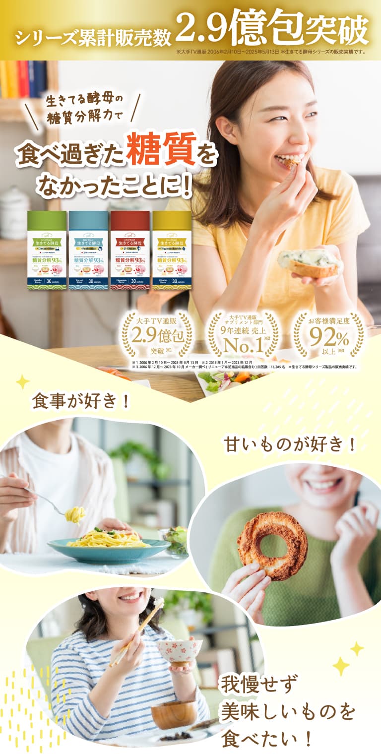 生きてる酵母　食べすぎた糖質をなかったことに！